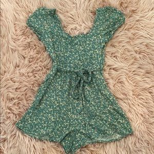 green floral romper